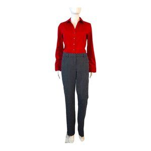 Express Editor Bootcut Midrise Pant Black w/ White Marks Size 8 EUC!